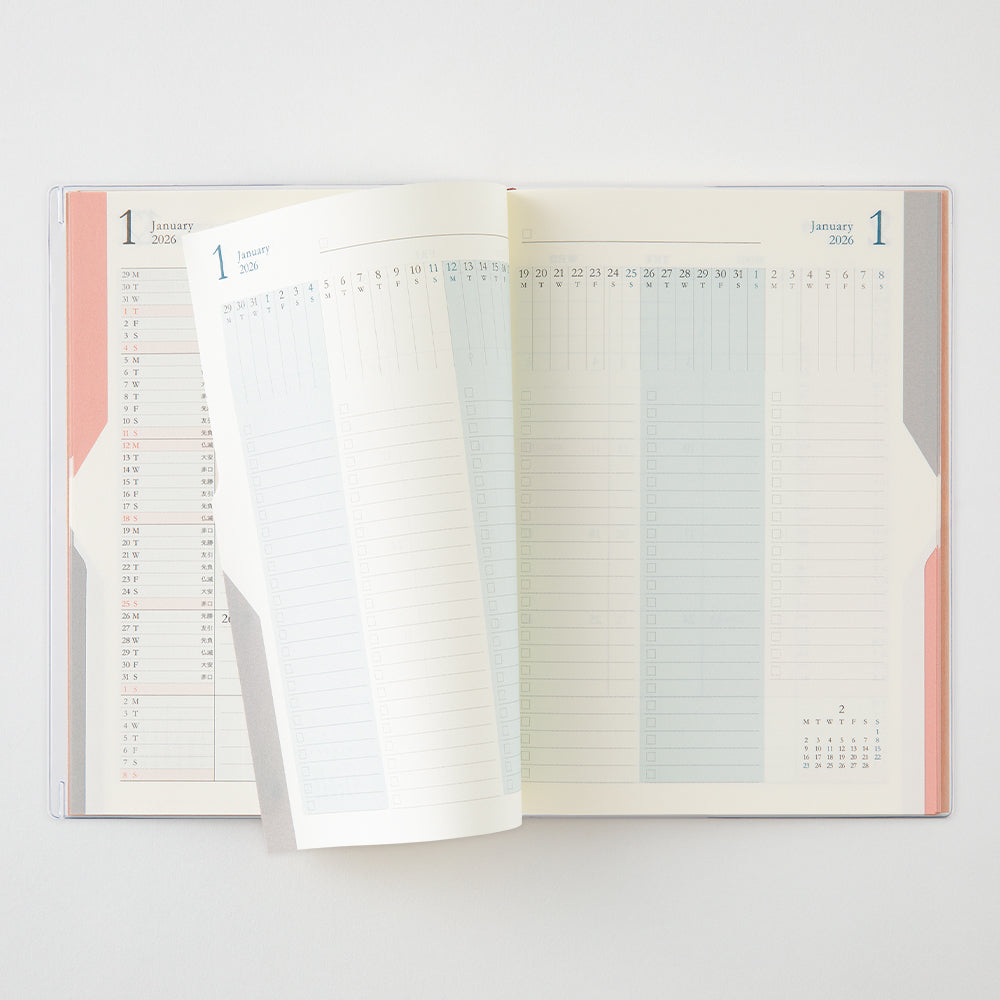 Midori Double Schedule To Do Diary 2026 - B6