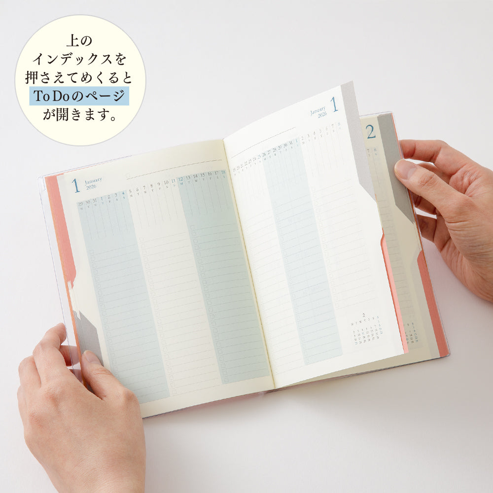 Midori Double Schedule To Do Diary 2026 - B6