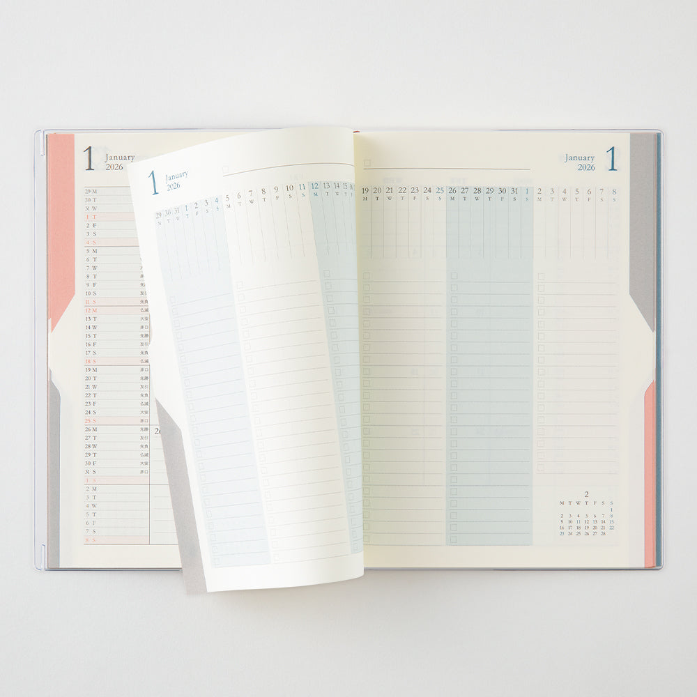 Midori Double Schedule To Do Diary 2026 - B6