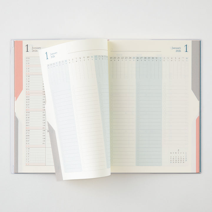 Midori Double Schedule To Do Diary 2026 - B6