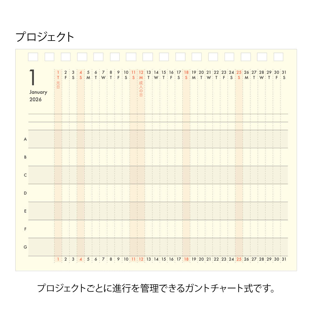 Midori Plus Stand Diary 2026 - B6