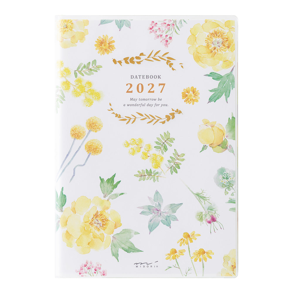 Midori Pocket Diary Country Time Flower 2027 - B6