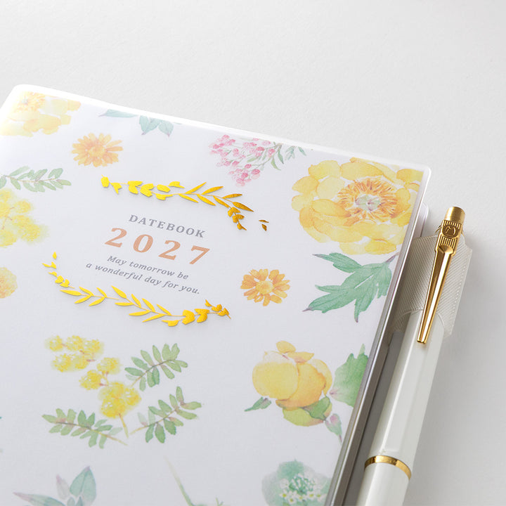 Midori Pocket Diary Country Time Flower 2027 - B6