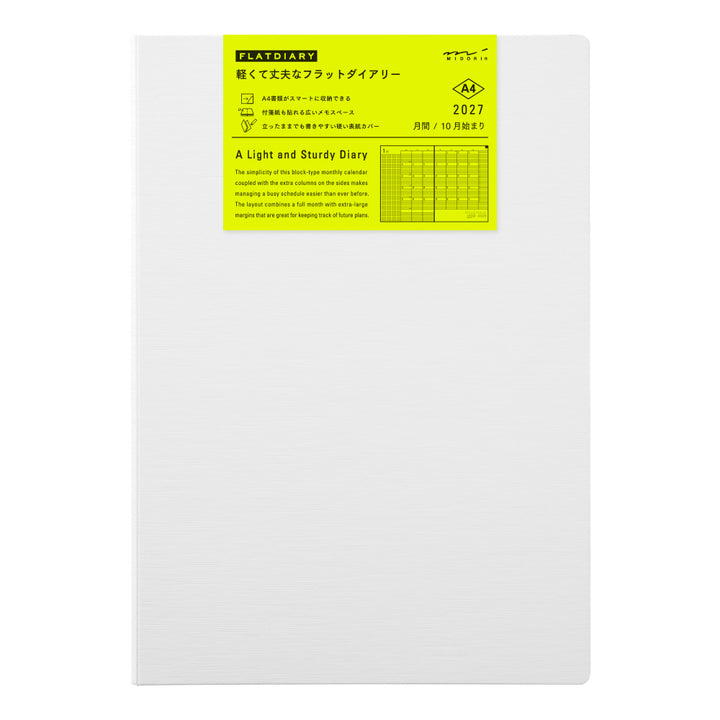Midori Flat Diary 2027 - A4