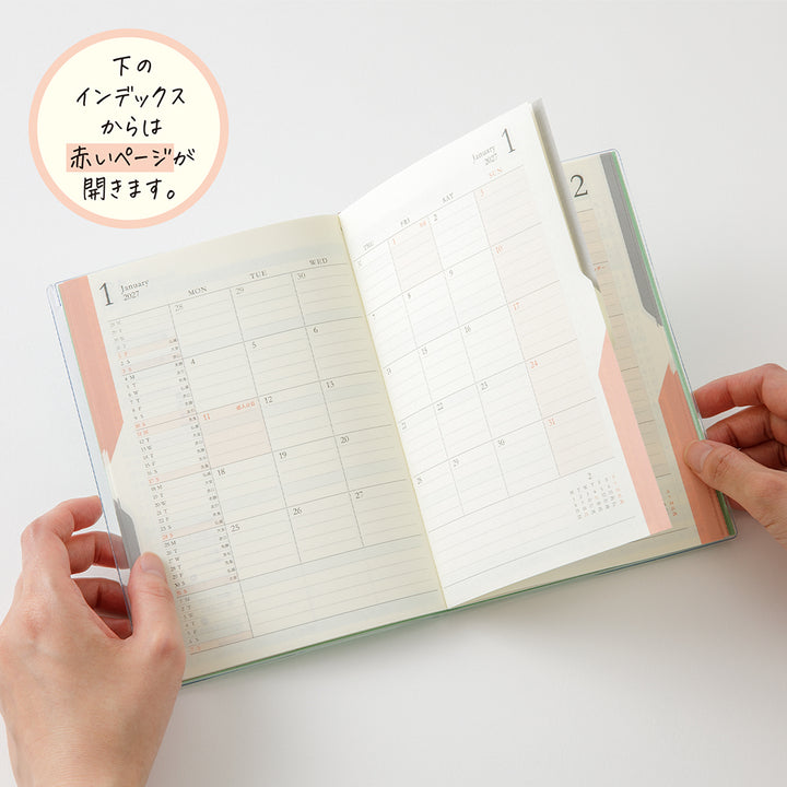 Midori Double Schedule Money Diary 2027 - B6