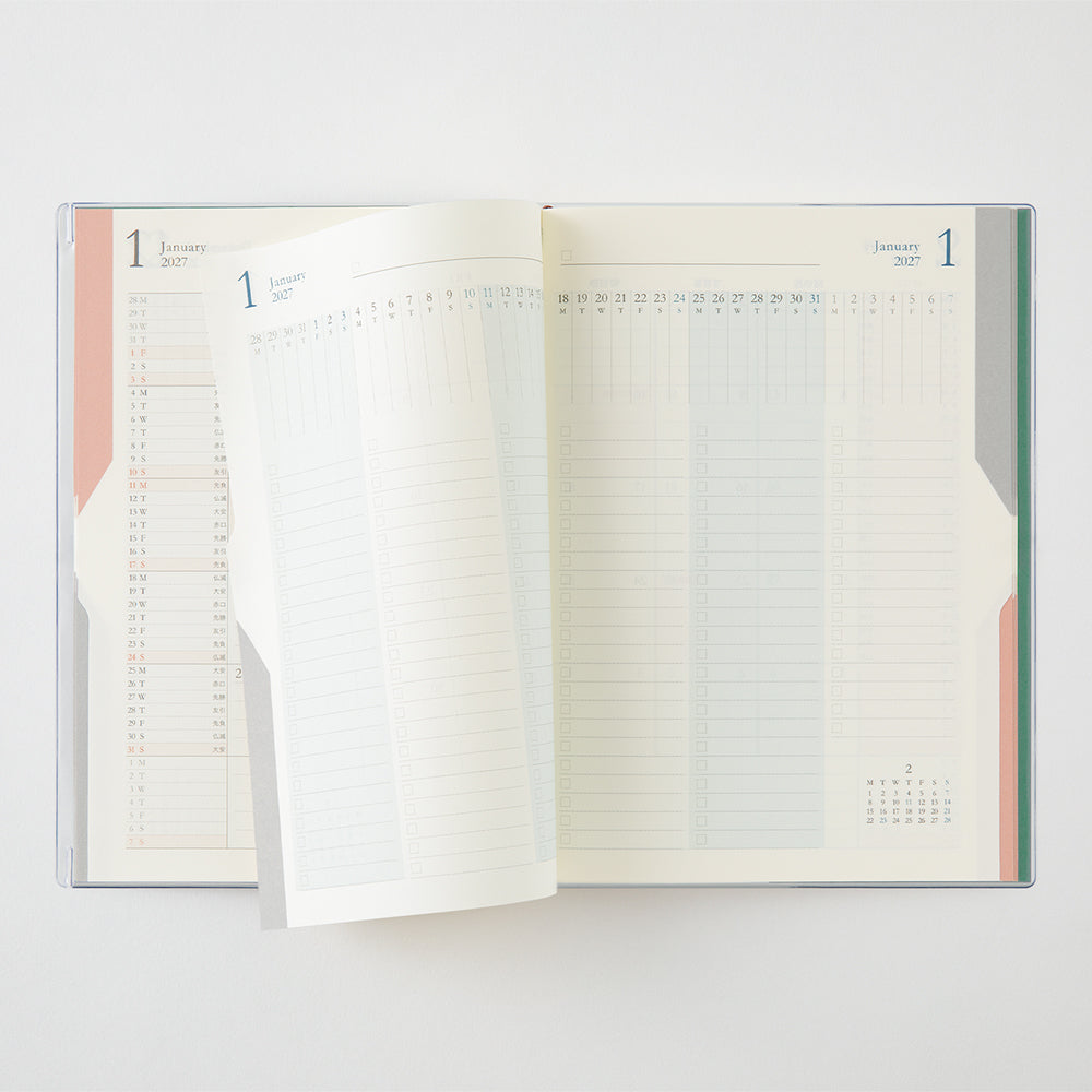 Midori Double Schedule To Do Diary 2027 - B6