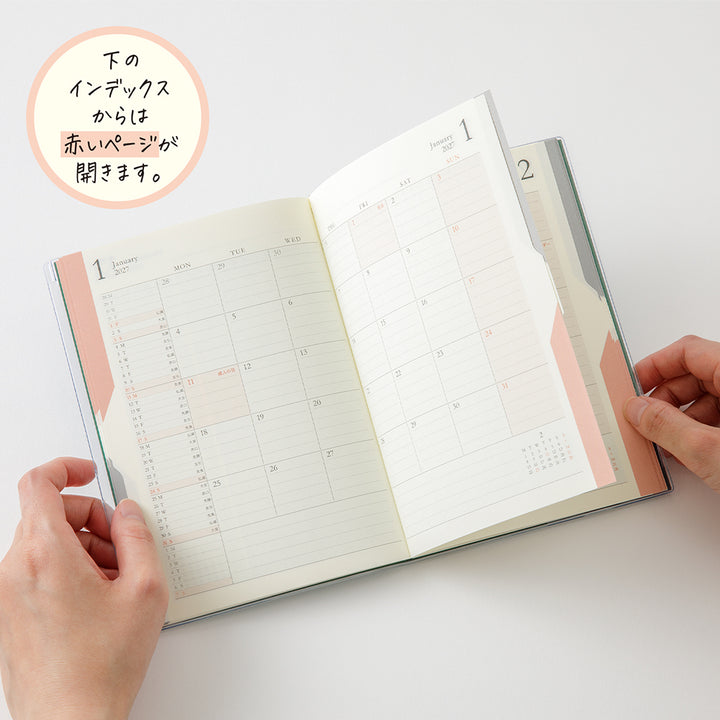 Midori Double Schedule To Do Diary 2027 - B6