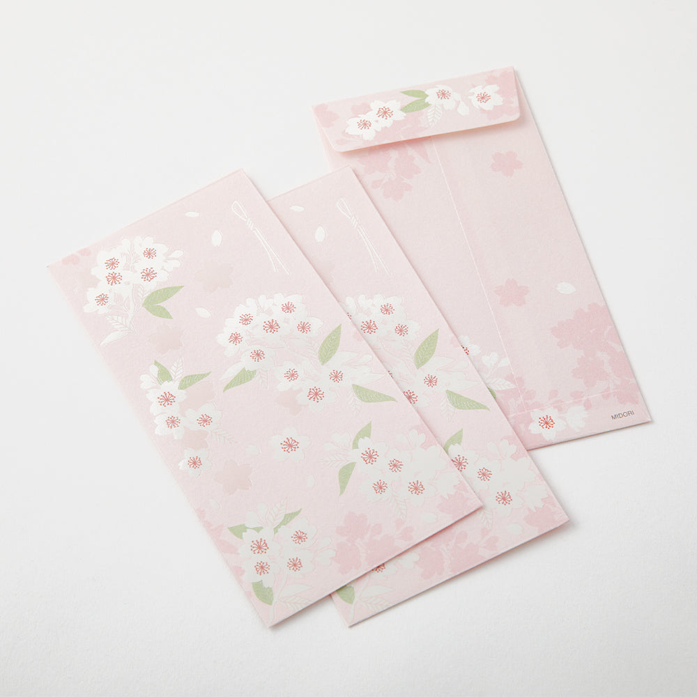Midori Money Envelope 586 Cherry Blossoms