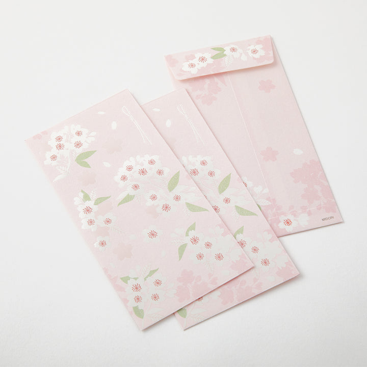Midori Money Envelope 586 Cherry Blossoms