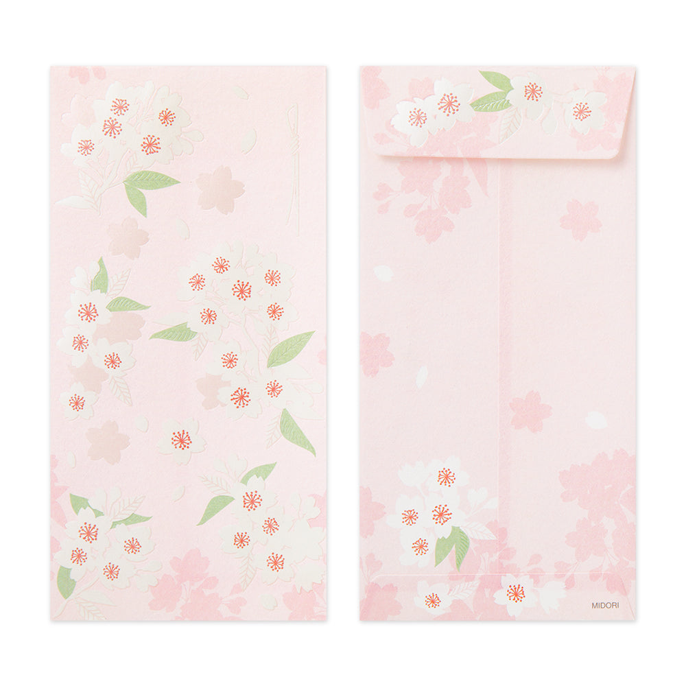 Midori Money Envelope 586 Cherry Blossoms