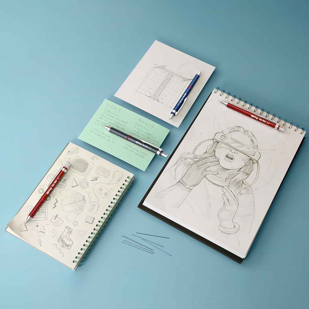 Rotring | Tikky | Retro | Mechanical Pencil | 0.7mm | Metallic Blue