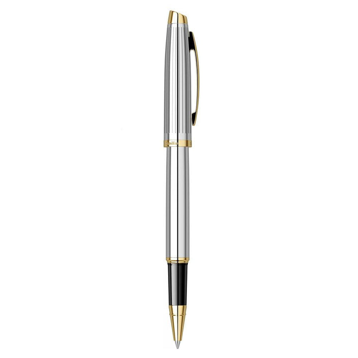Scrikss Oscar 39 Rollerball Pen in Chrome Gold trim