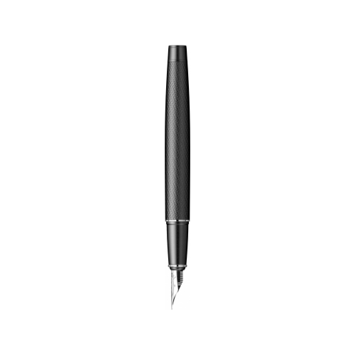 Scrikss Noble 35 Medium Nib Matte Black Fountain Pen on white background