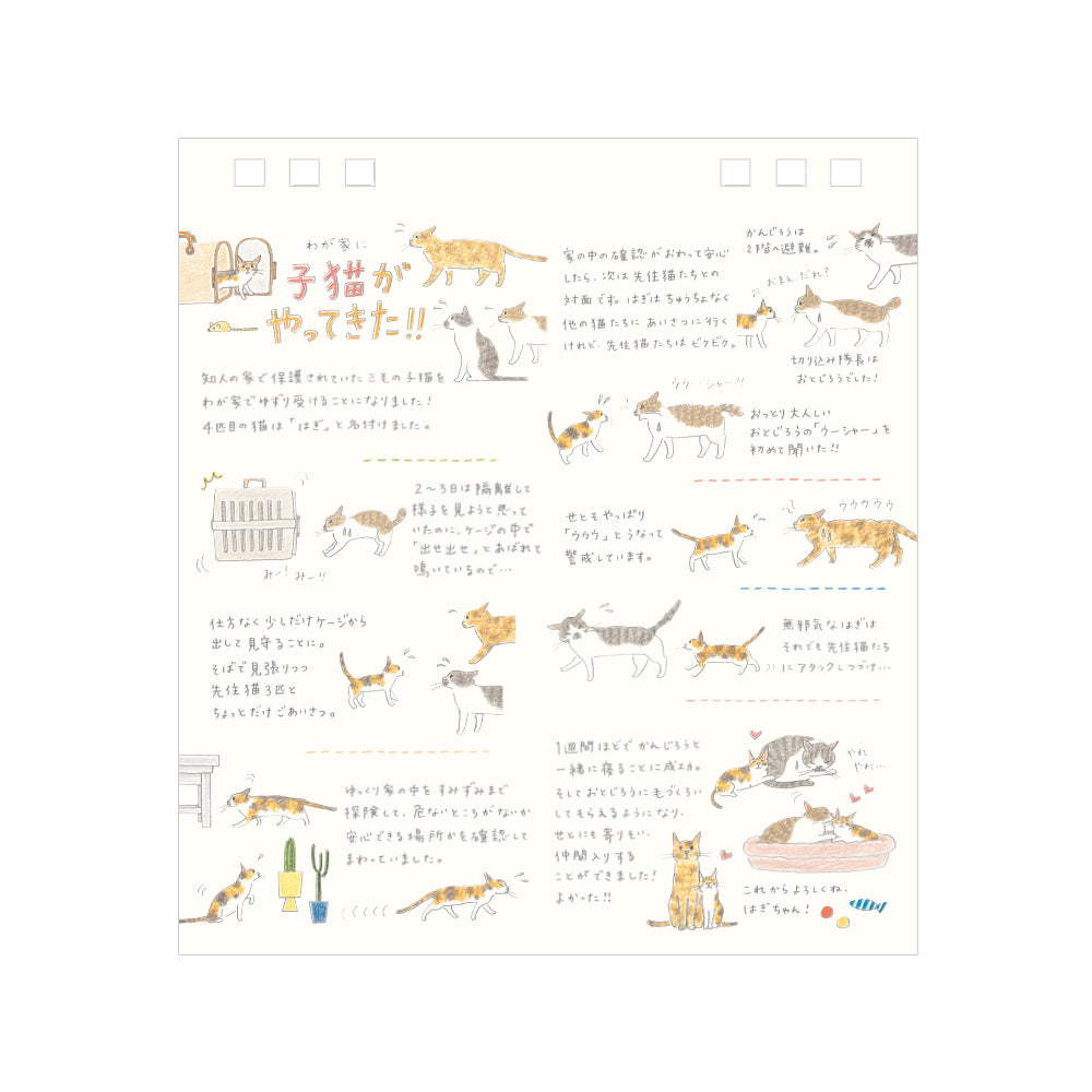 Midori Calendar Ring Cat 2026 - S