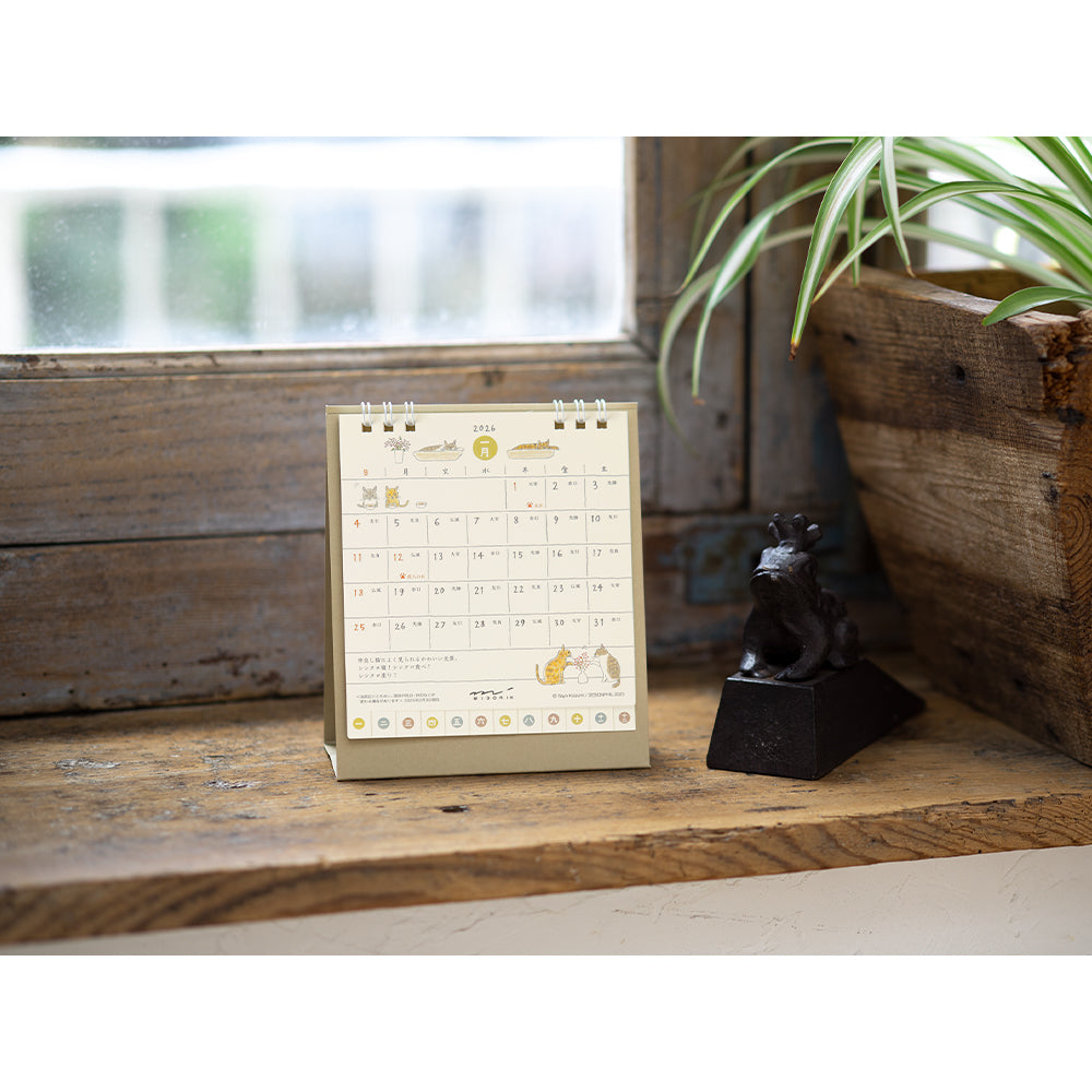 Midori Calendar Ring Cat 2026 - S