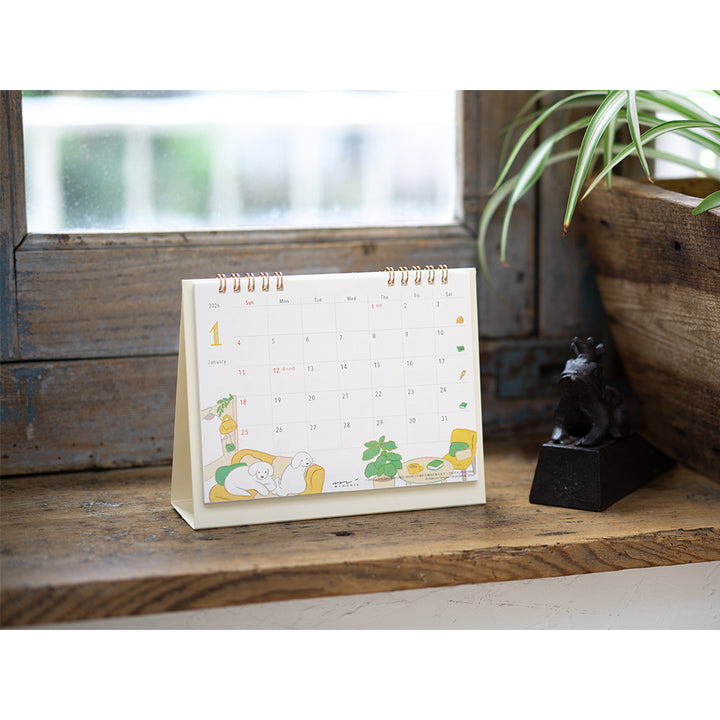 Midori Calendar Ring Dog 2026 - M