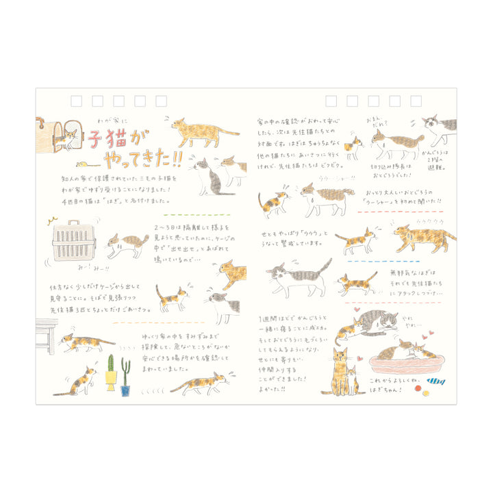 Midori Calendar Ring Cat 2026 - M