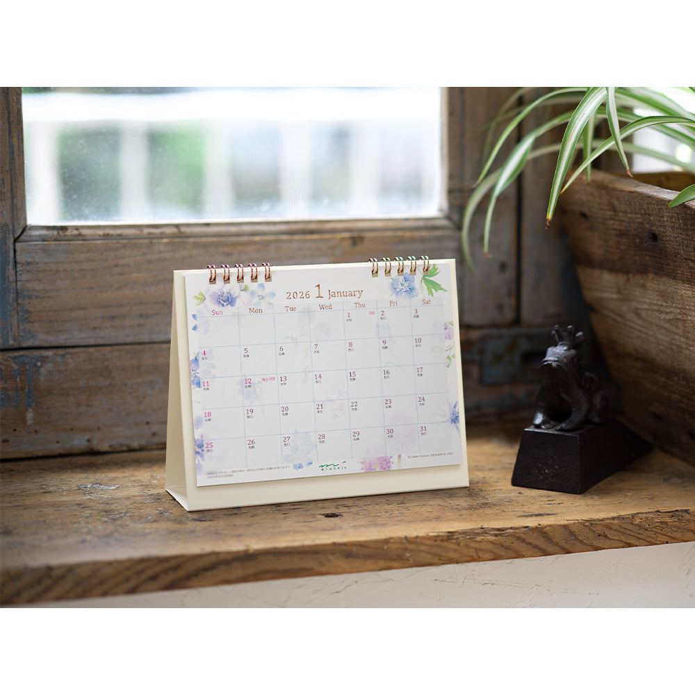 Midori Calendar Ring Country Time Flower 2026 - M