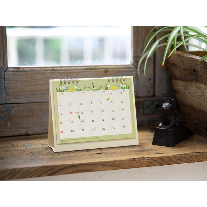 Midori Calendar Ring Birds 2026 - M