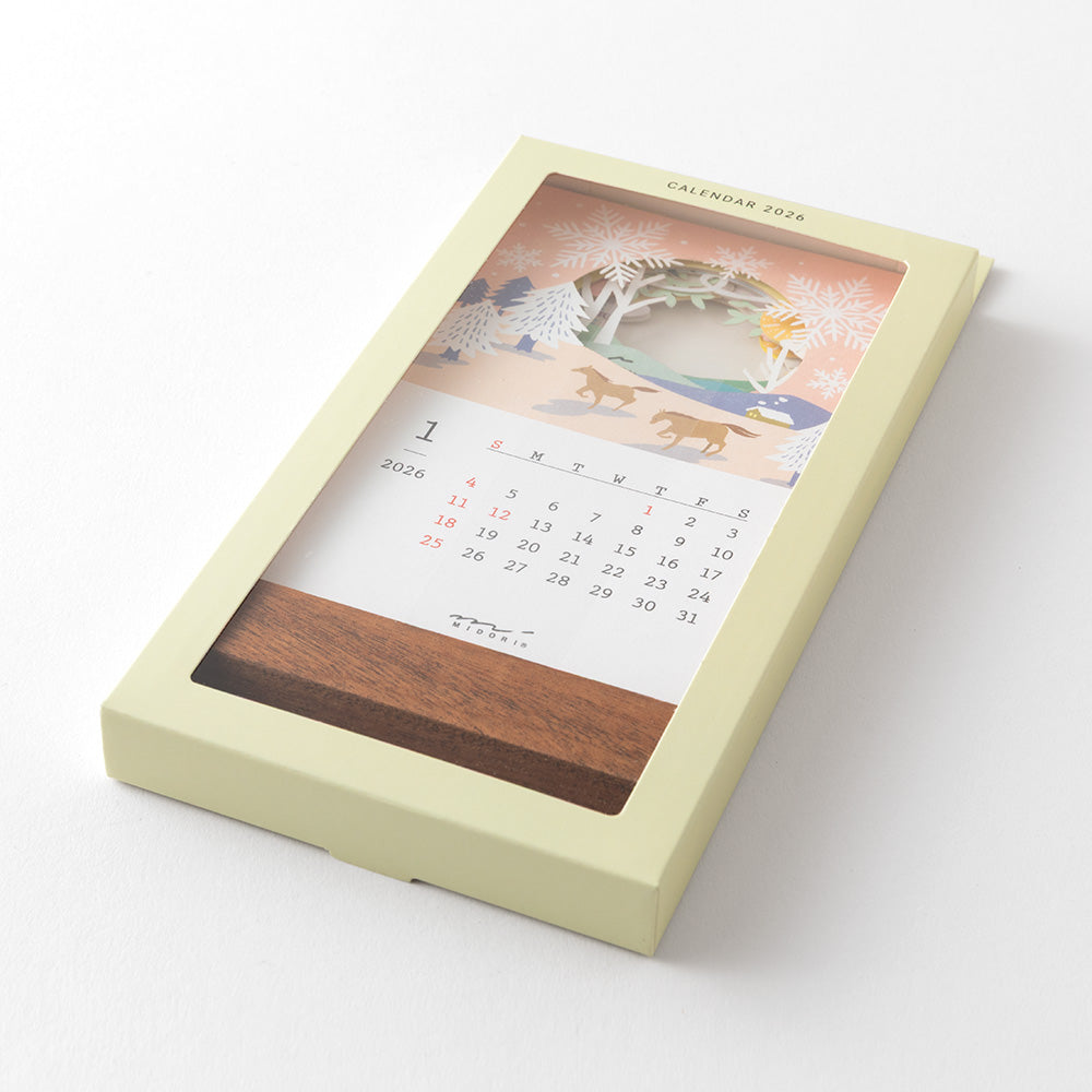 Midori Calendar Laser Processing Landscapes 2026
