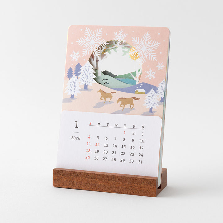 Midori Calendar Laser Processing Landscapes 2026