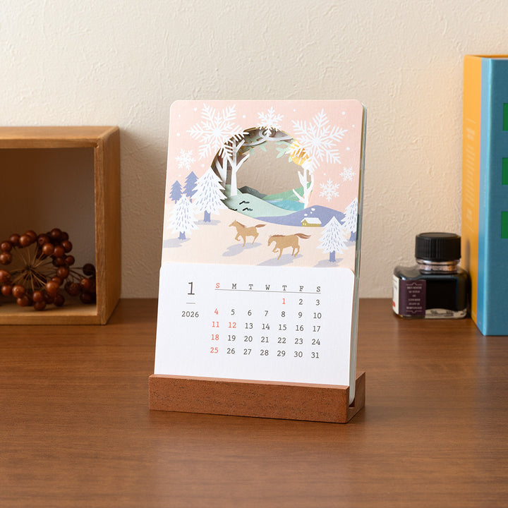 Midori Calendar Laser Processing Landscapes 2026