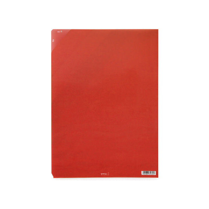 Midori 5 Pocket Clear A4 Folder - Stripe Yellow