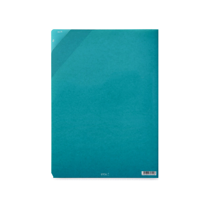 Midori 5 Pocket Clear A4 Folder - Stripe Navy