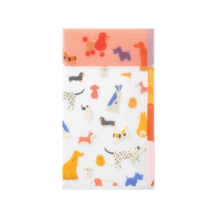 Midori 3 Pockets Clear A5 Slim Folder with Flap - Dog