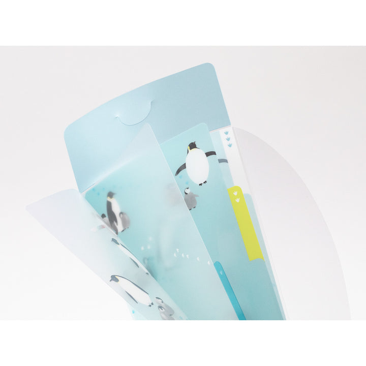 Midori 3 Pockets Clear A5 Slim Folder with Flap - Penguin