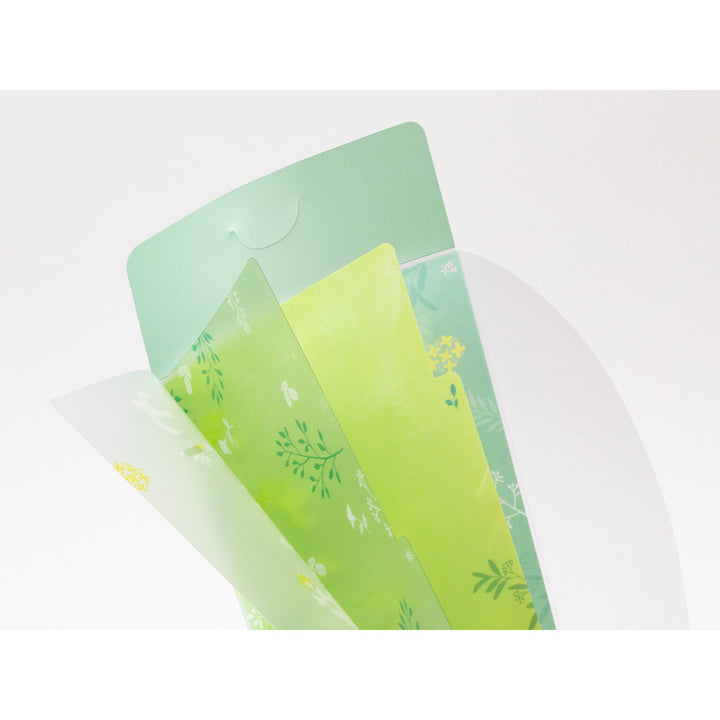 Midori 3 Pockets Clear A5 Slim Folder with Flap - White Bird