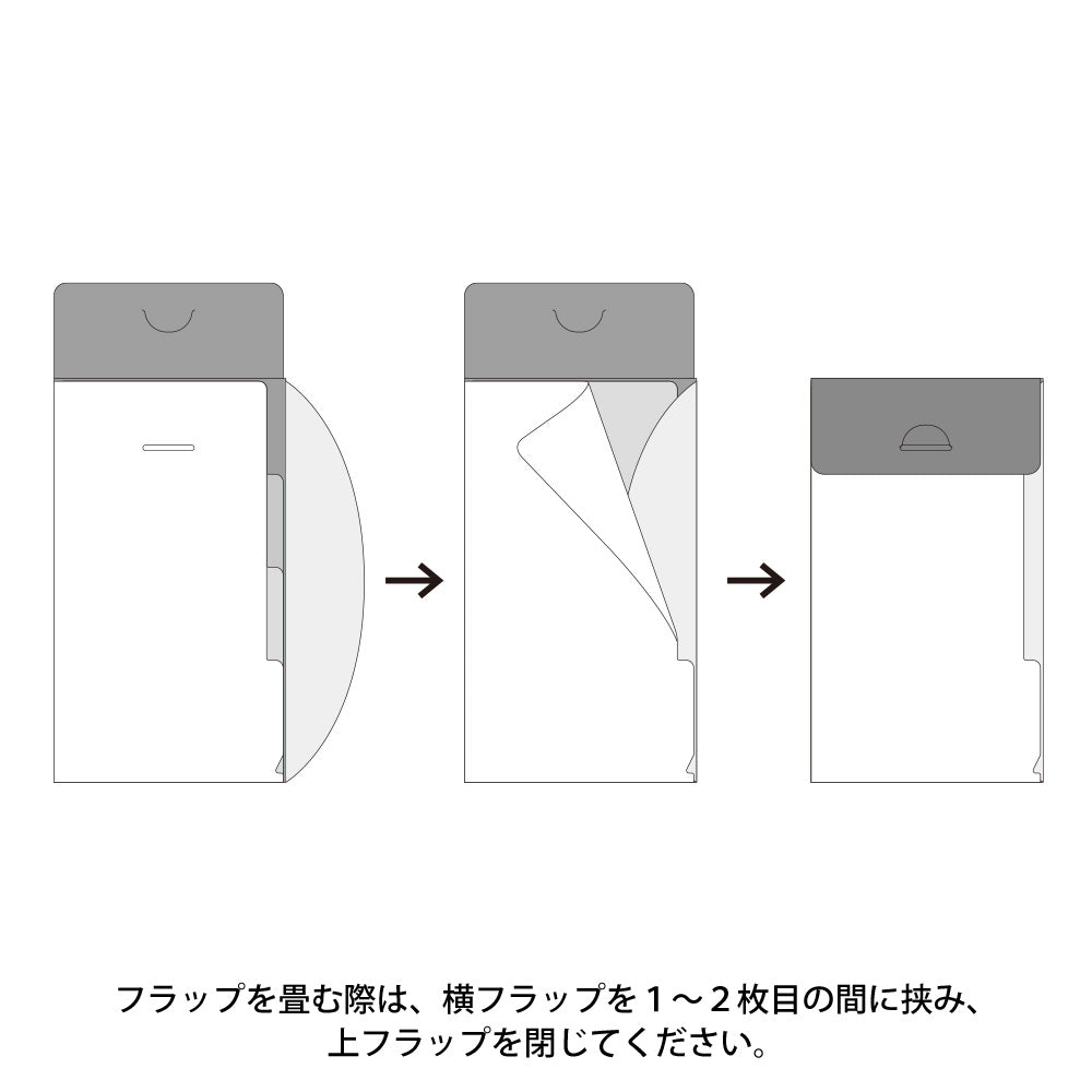 Midori 3 Pockets Clear A5 Slim Folder with Flap - Flowers