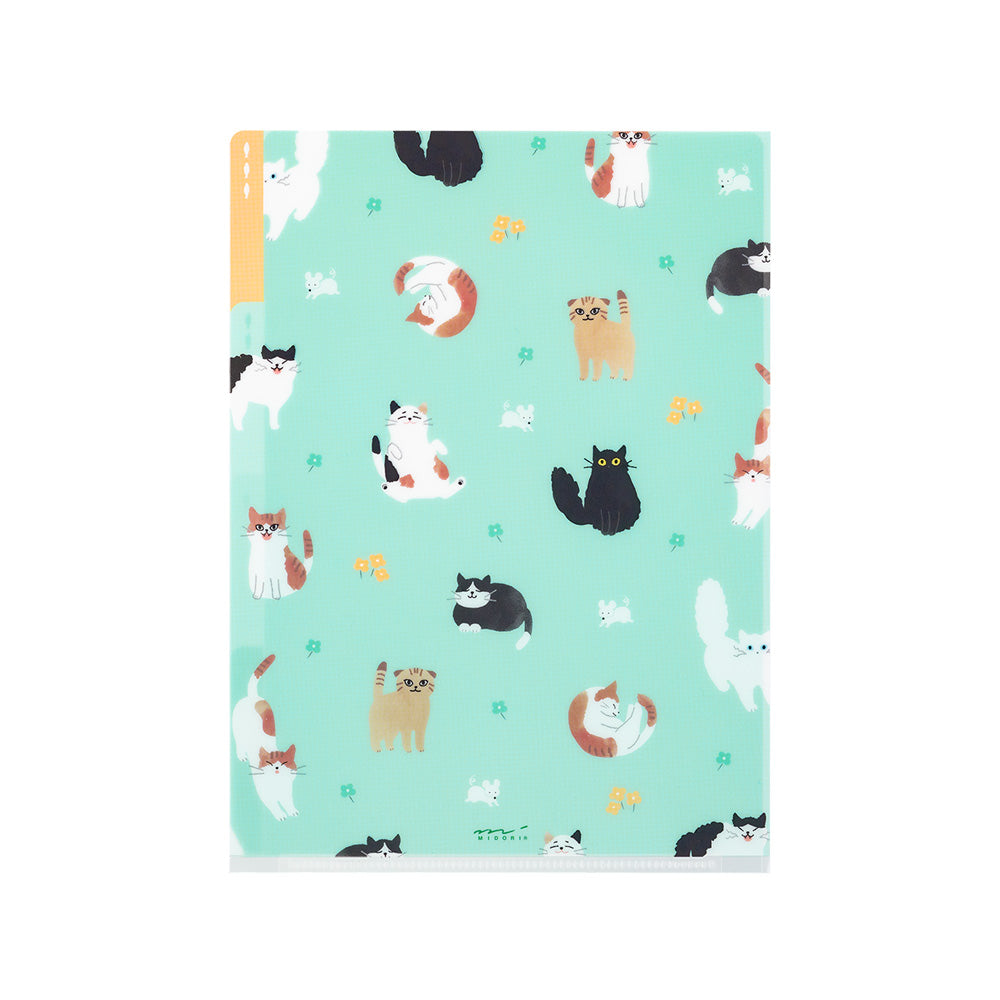 Midori 3 Pockets Clear A5 Folder - Cat A