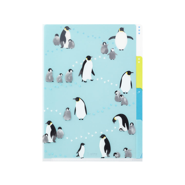 Midori 3 Pockets Clear A5 Folder - Penguin A