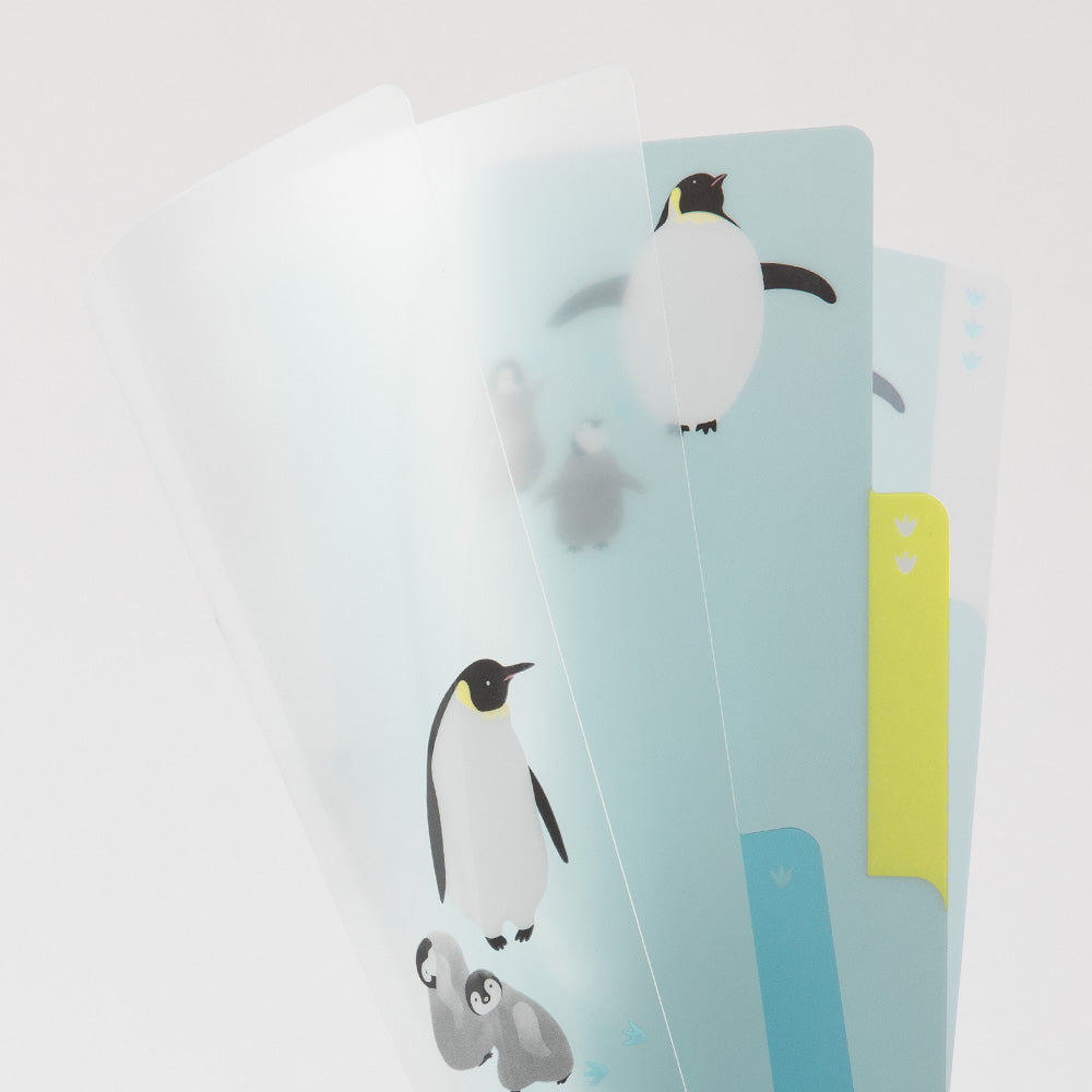 Midori 3 Pockets Clear A5 Folder - Penguin A
