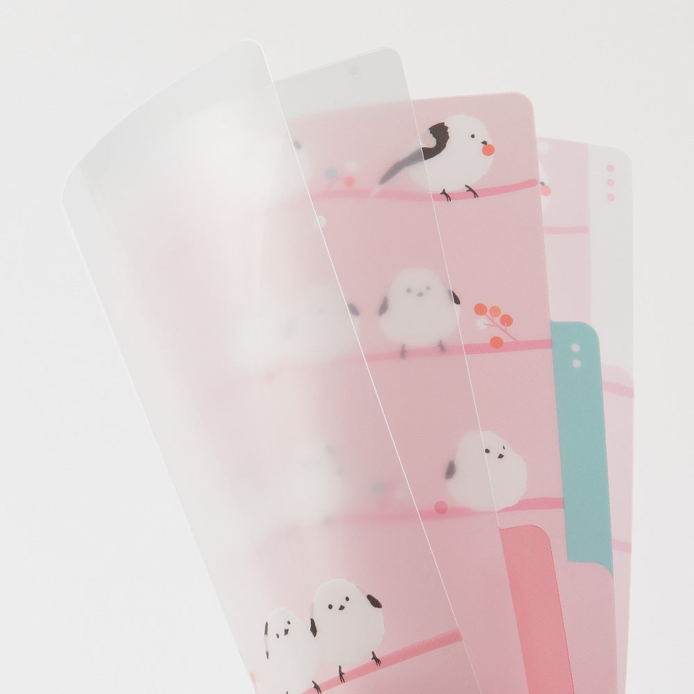 Midori 3 Pockets Clear A5 Folder - Long Tailed Bird