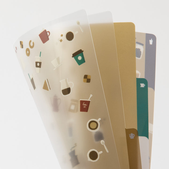 Midori 3 Pockets Clear A5 Folder - Coffee A
