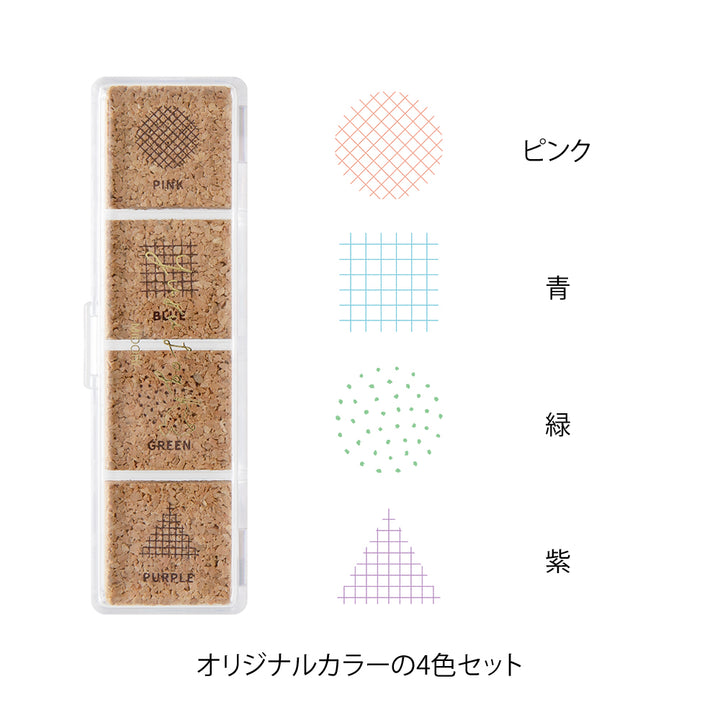 Midori Yuru Log Pre-inked Stamp - Geometry