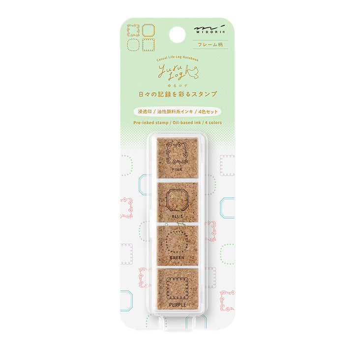 Midori Yuru Log Pre-inked Stamp - Frame