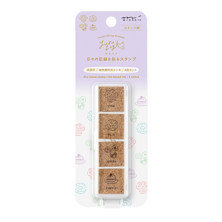 Midori Yuru Log Pre-inked Stamp - Sweet