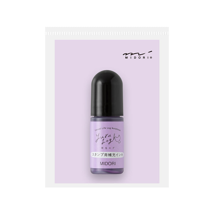 Midori Yuru Log Pre-Inked Stamp Refill Ink - Purple