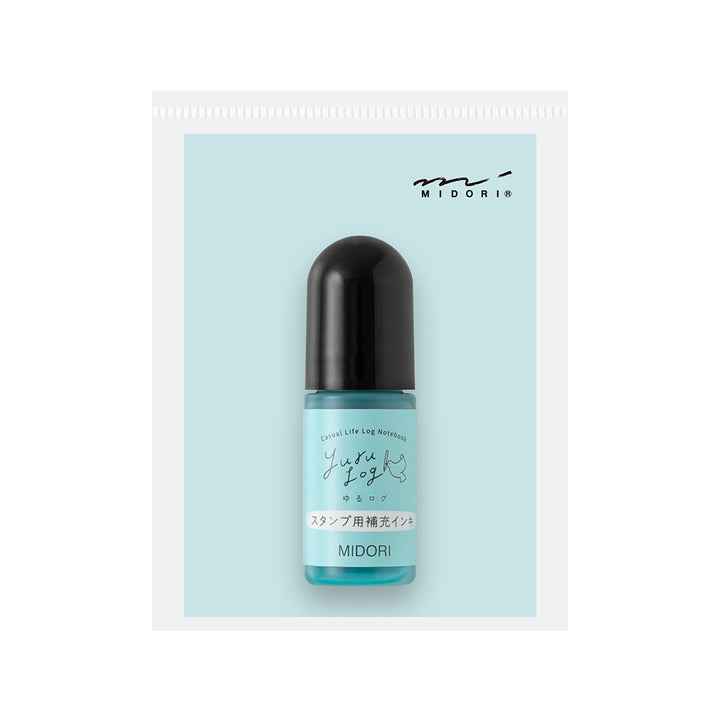 Midori Yuru Log Pre-Inked Stamp Refill Ink - Blue