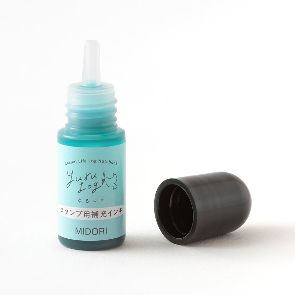Midori Yuru Log Pre-Inked Stamp Refill Ink - Blue