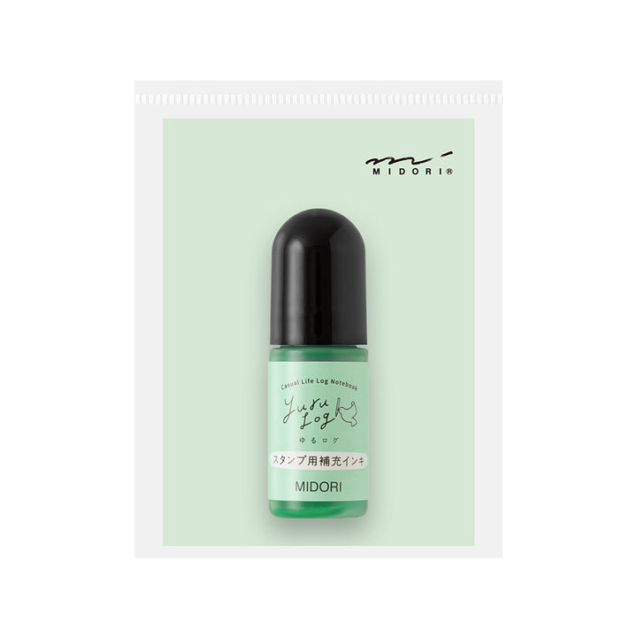 Midori Yuru Log Pre-Inked Stamp Refill Ink - Green