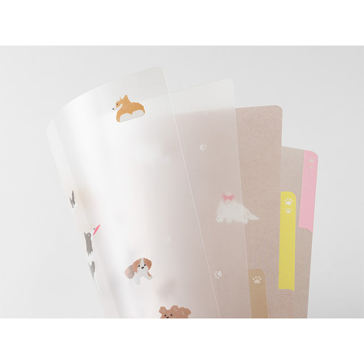 Midori 3 Pockets Clear A4 Folder - Dog A