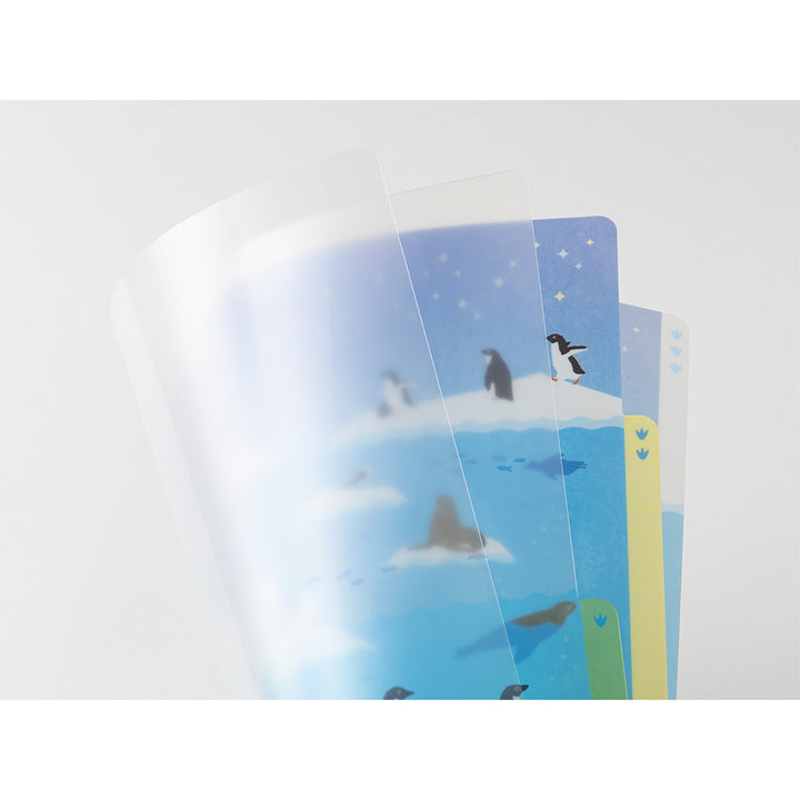 Midori 3 Pockets Clear A4 Folder - Sea Creatures
