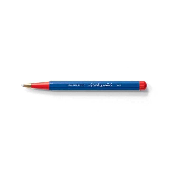 LEUCHTTURM1917 Ball Point Pen with Royal Blue Ink | Bauhaus Edition | Drehgriffel No. 1 | Royal Blue/Red | Twist Mechanism