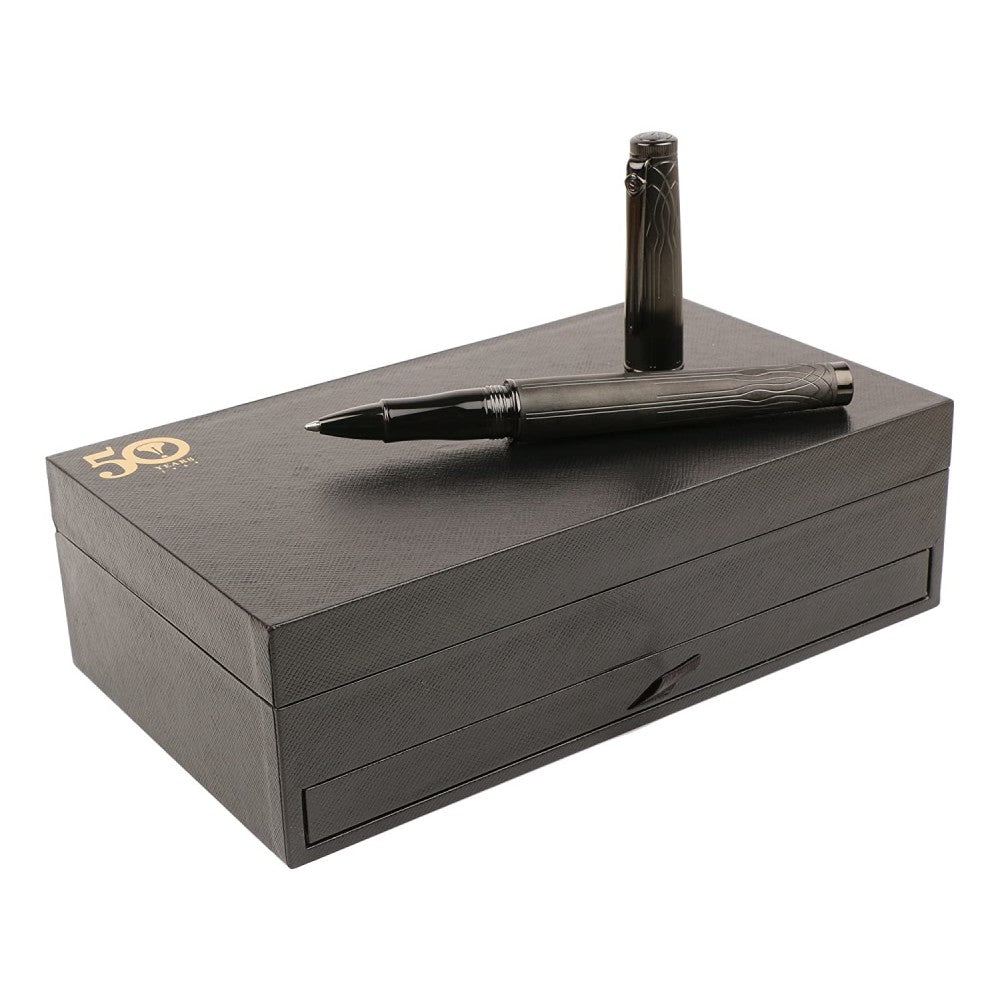 Scrikss Heritage Rollerball Pen Matte Black on gift box