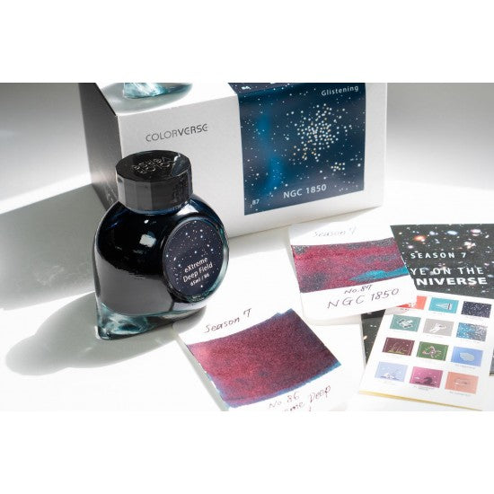 Colorverse Season 7 | Blue | Fountain Pen Ink Bottled | Eye On The Universe | Extreme Deep Field &amp; NGC 1850 Ink Set