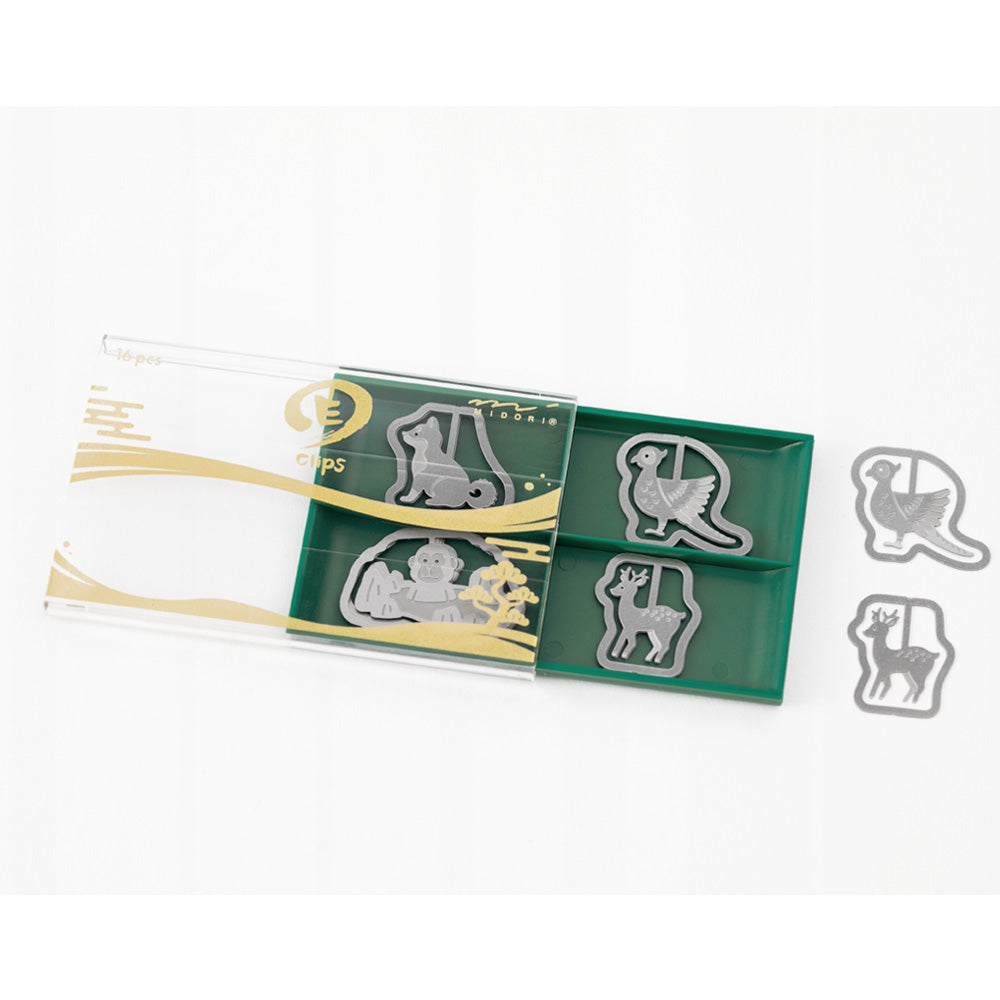 Midori Etching clips - Japanese Animal